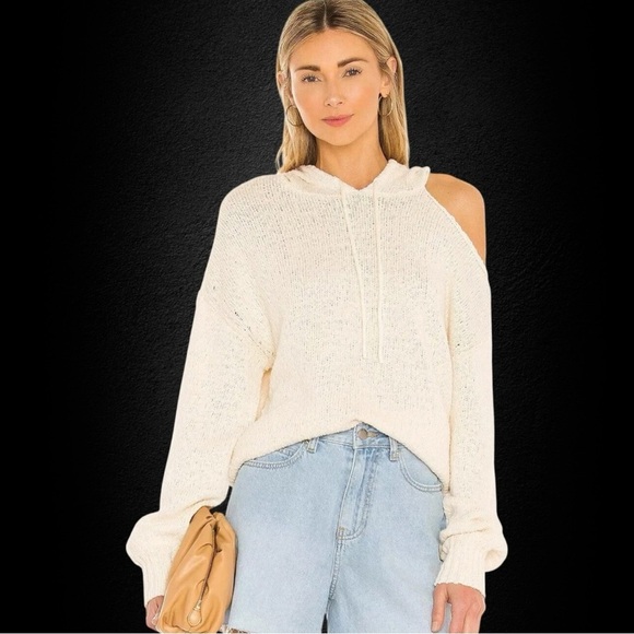 NWT PAIGE ‘Vetra’ One-Shoulder Sweater in “Oatmeal’ Size XS - Picture 2 of 16